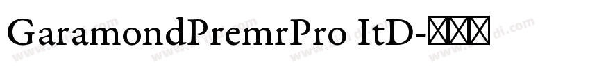 GaramondPremrPro ItD字体转换